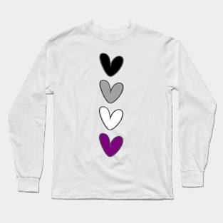 Asexual hearts flag Long Sleeve T-Shirt